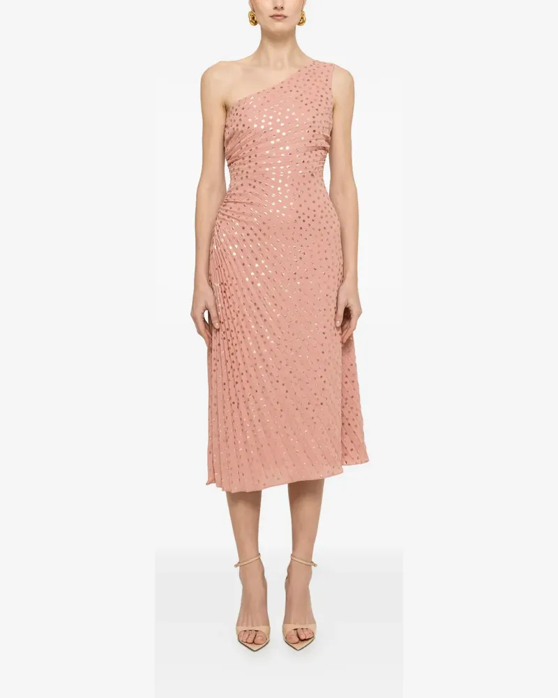 NISSA one-shoulder pleated midi dress - Rosa Rosa