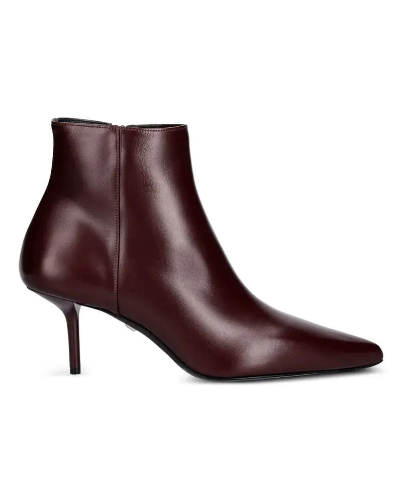 Max Mara pointed-toe calf leather ankle boots - Rot Rot