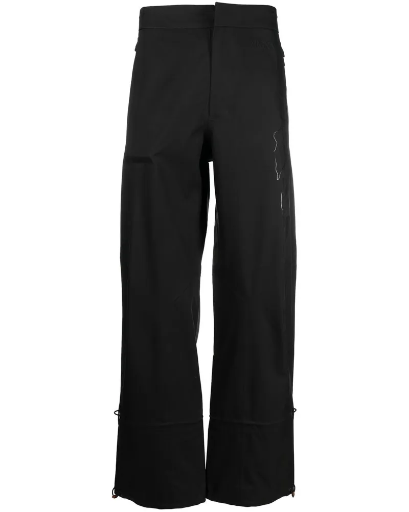 Ermenegildo Zegna Gerade Hose mit Knebelverschluss - Schwarz Schwarz