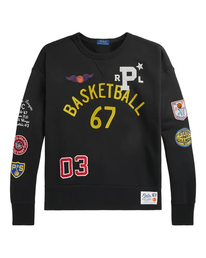 Ralph Lauren appliqué-embellishments T-shirt - Schwarz Schwarz