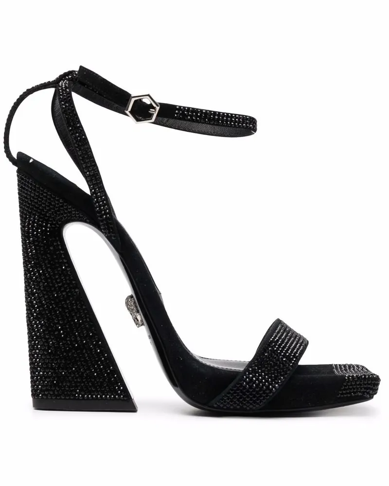 Philipp Plein Sandalen mit Strassverzierung - Schwarz Schwarz