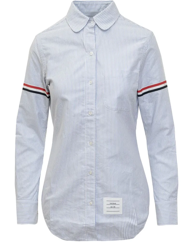 Thom Browne Hemd mit gestreiften Ärmeln - Blau Blau