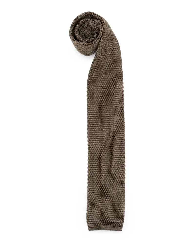 Brunello Cucinelli Gestrickte Seidenkrawatte - Grün Grün