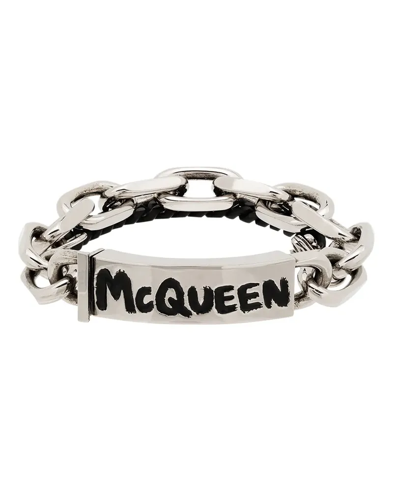Alexander McQueen Graffiti Kettenarmband - Silber Silber