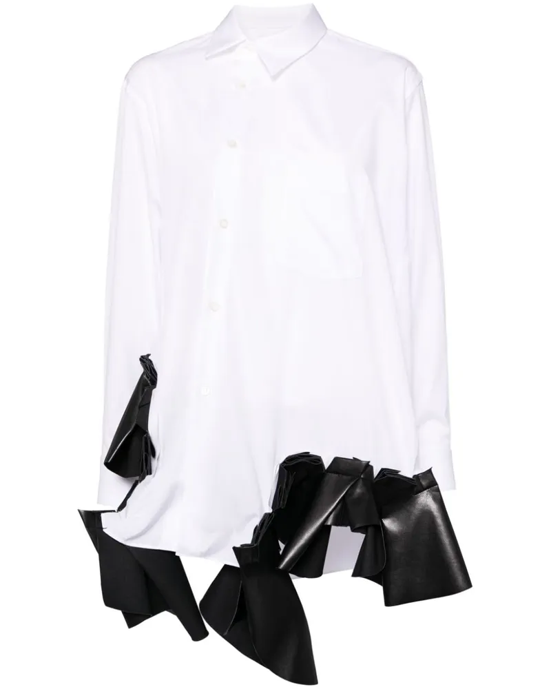 Comme des Garçons Asymmetrisches Hemd - Weiß Weiß