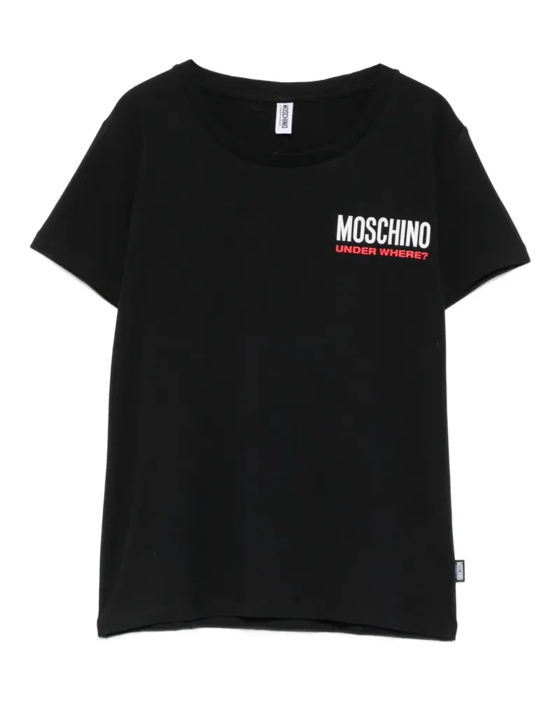 Moschino T-Shirt mit Logo-Print - Schwarz Schwarz