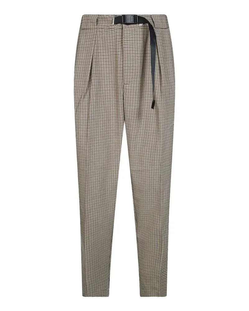 PLAN C Karierte Hose mit Falten - Nude Nude