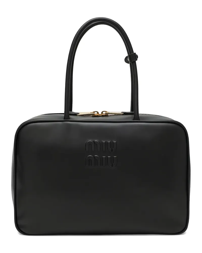 Miu Miu Schultertasche mit Prägung - Schwarz Schwarz
