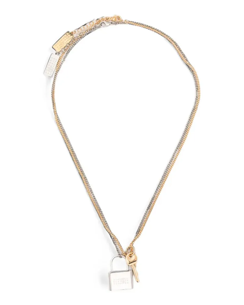 Maison Margiela Halskette mit Schloss- und Schlüsselanhänger - Gold Gold
