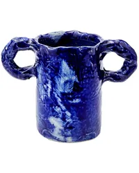 NIKO JUNE Studio ceramic vase Blau