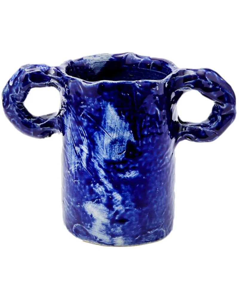 NIKO JUNE Studio Vase aus Keramik - Blau Blau