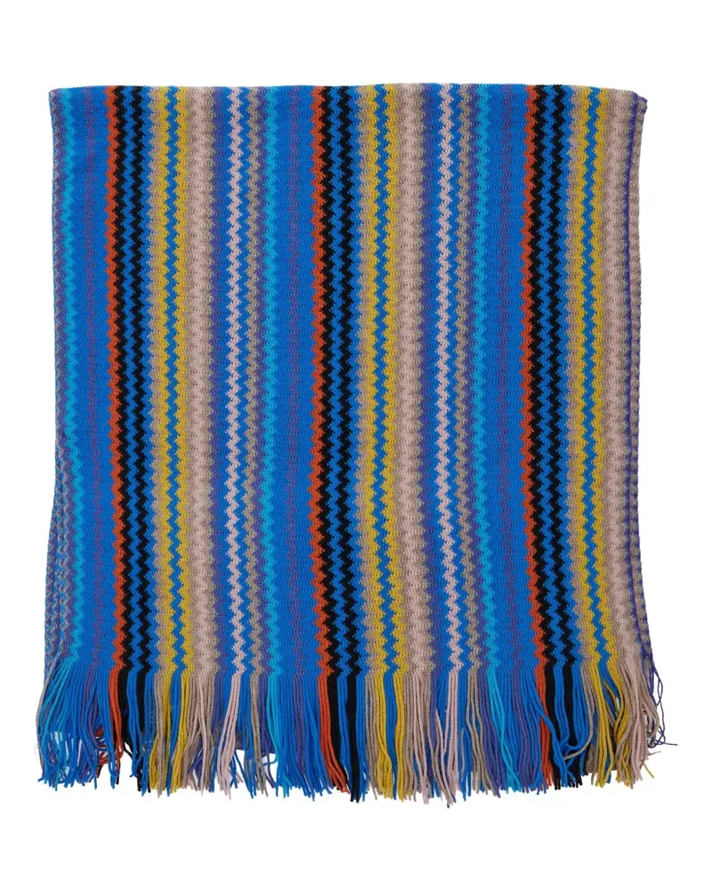 Missoni Schal mit Zickzackmuster - Blau Blau
