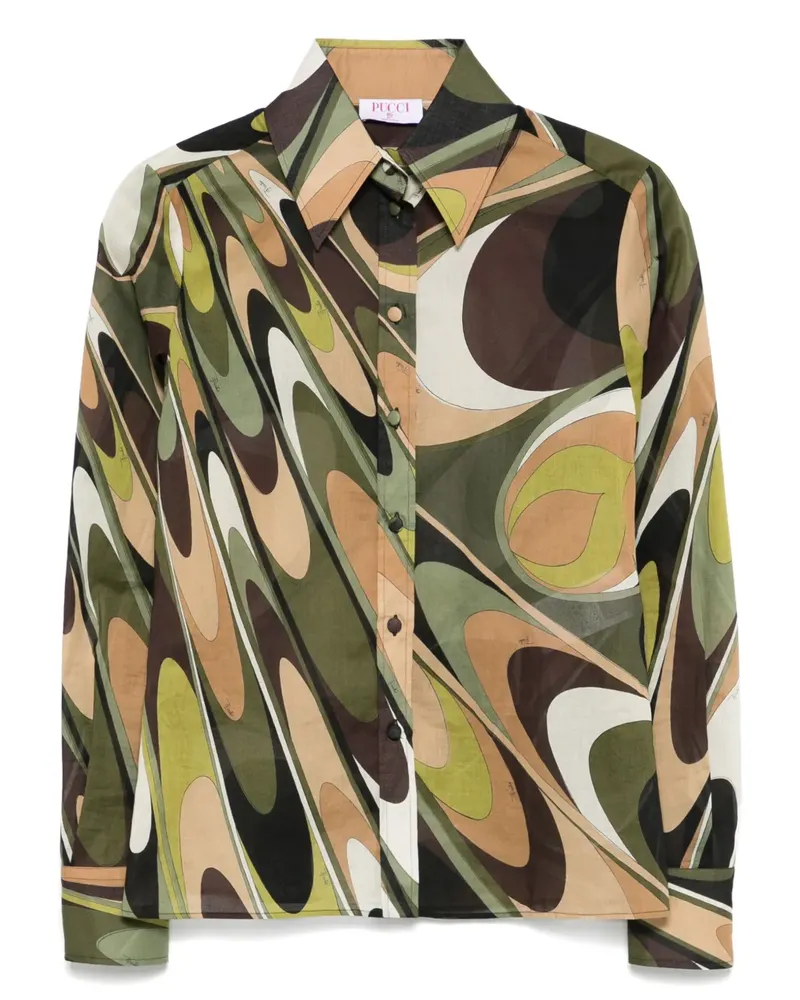 Emilio Pucci Marmo Hemd - Grün Grün