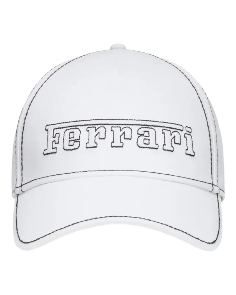 Ferrari logo-embroidered baseball cap - Weiß Weiß