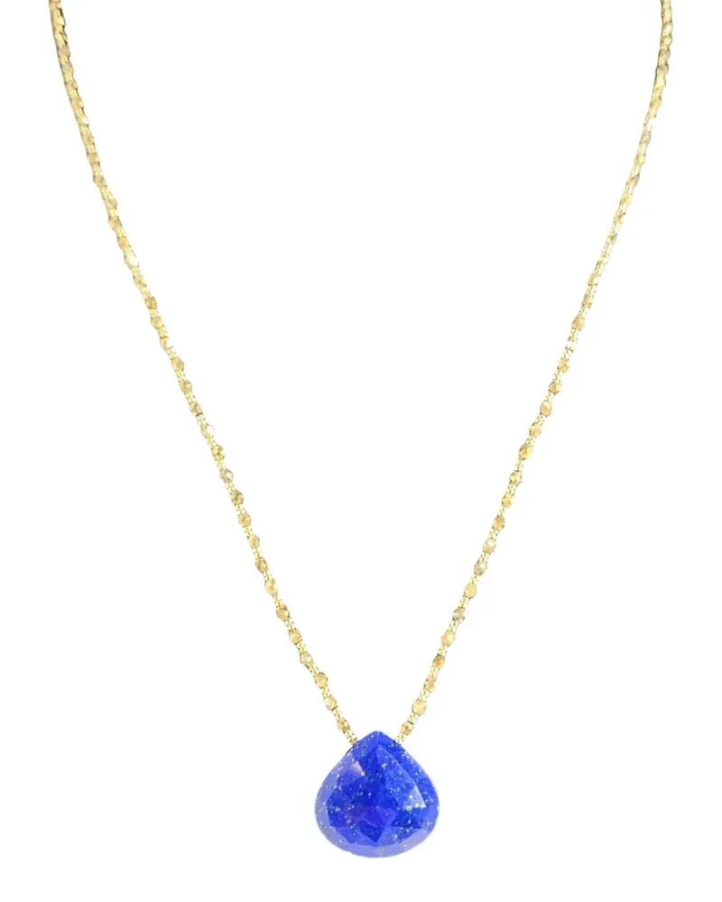 Madison lapis lazuli teardrop-pendant necklace - Gold Gold