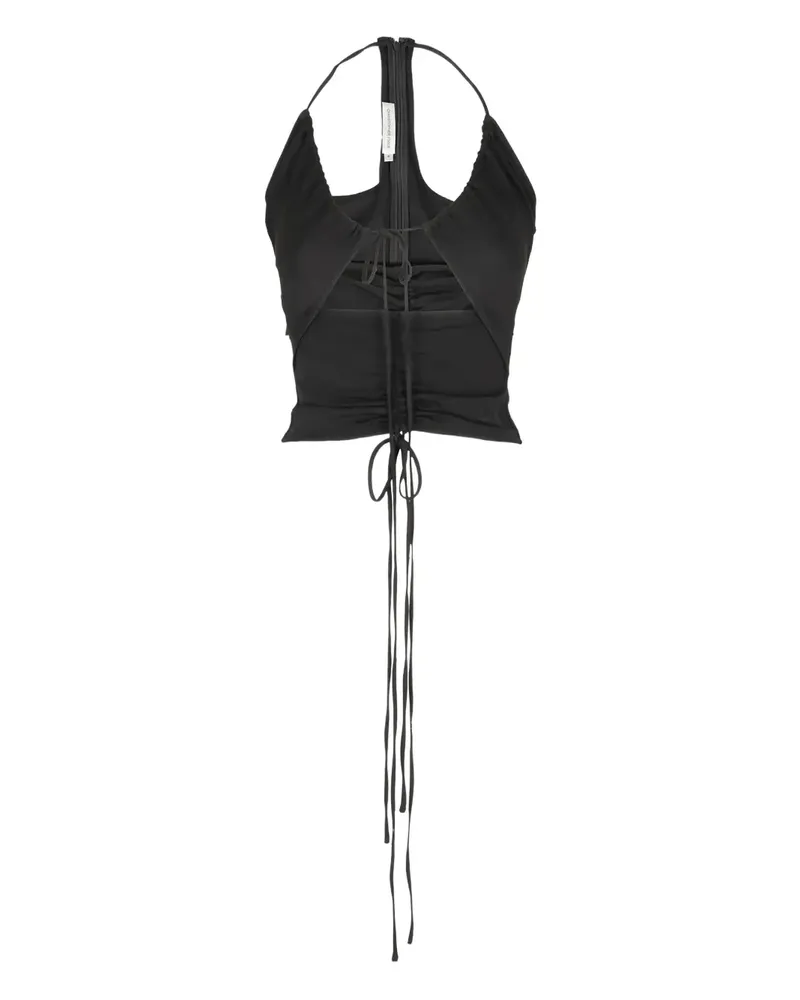 Christopher Esber ruched-detail top - Schwarz Schwarz