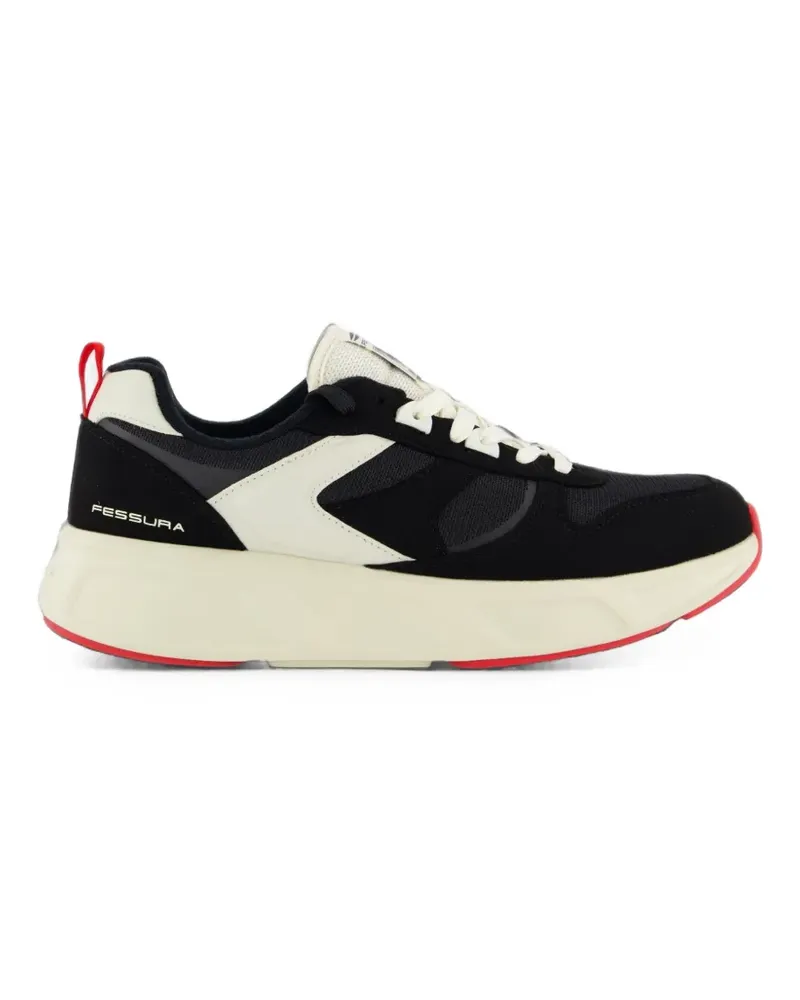 Fessura Run 03 Low-Top-Sneakers mit Logo-Print - Schwarz Schwarz
