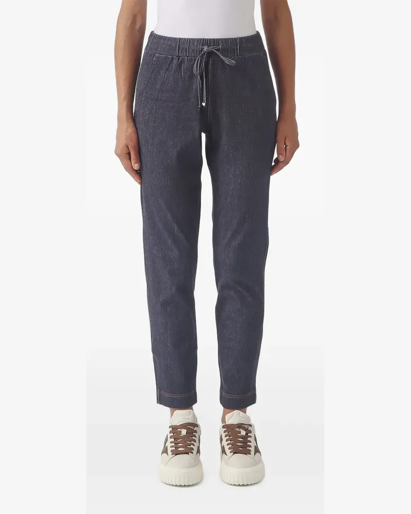 Max Mara Hose mit Kordelzug - Blau Blau