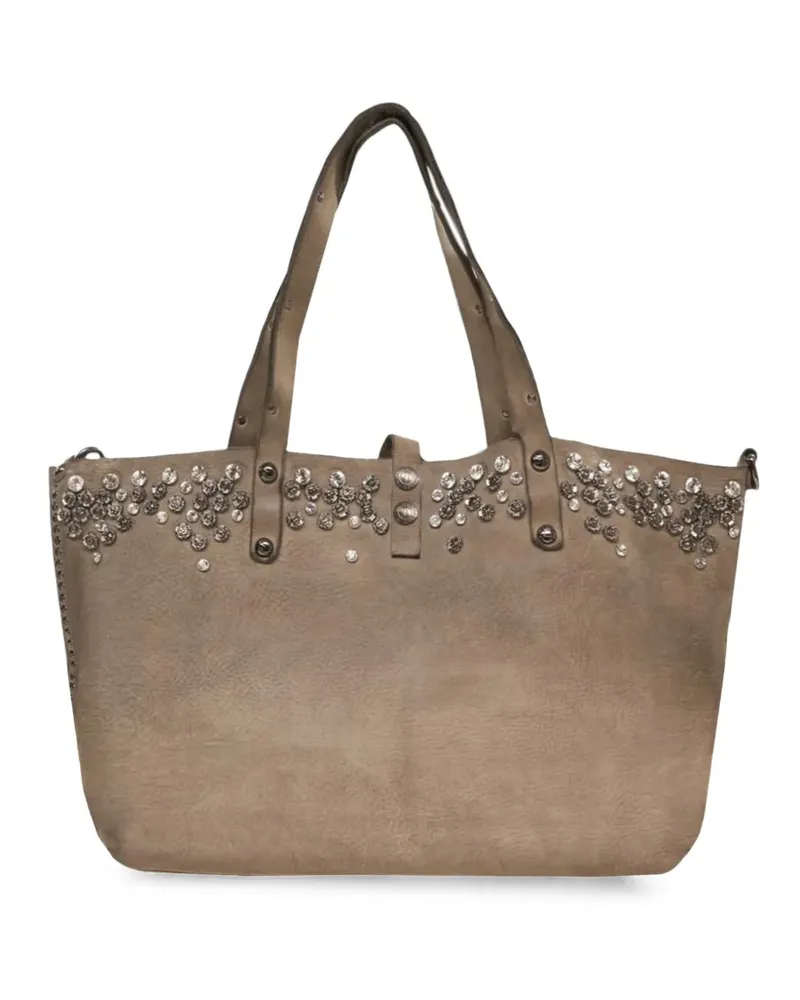Campomaggi Tote Bag mit Kristallen - Grau Grau