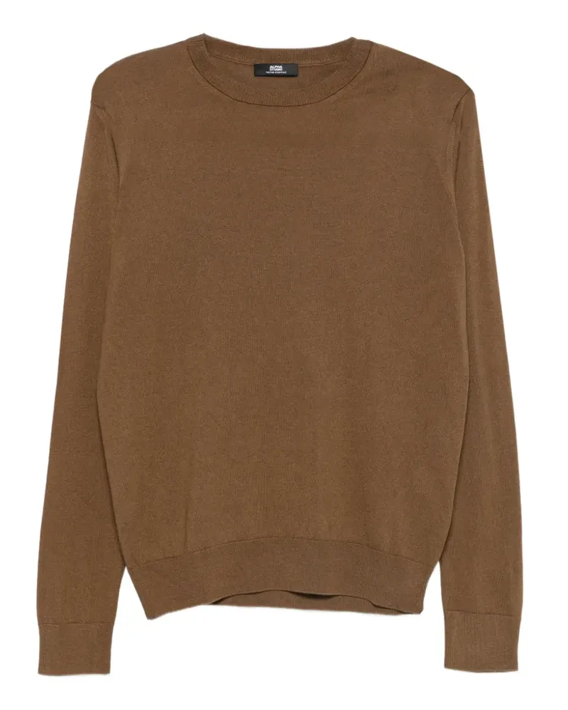 Alpha Studio crew-neck long-sleeve sweater - Braun Braun