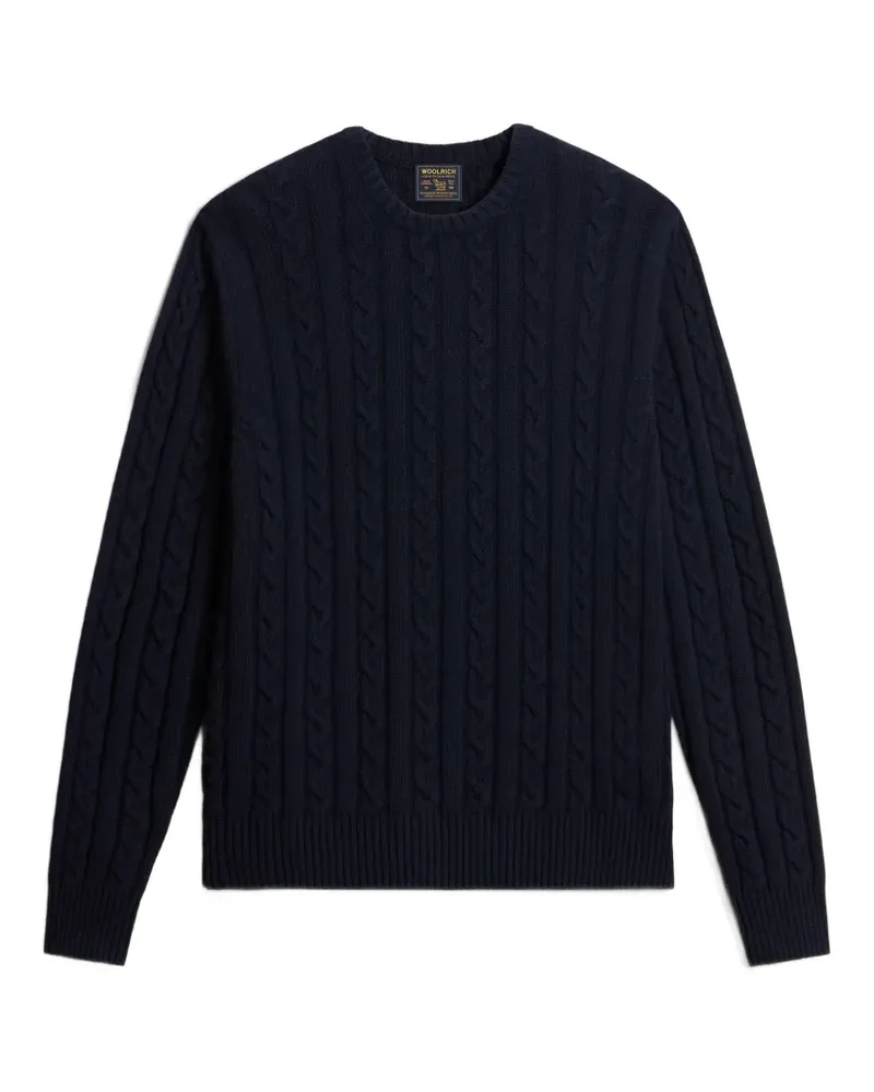 Woolrich Pullover mit Zopfmuster - Blau Blau
