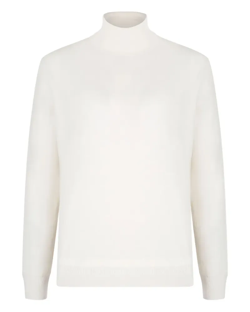 Boglioli Pullover mit Stehkragen - Weiß Weiß