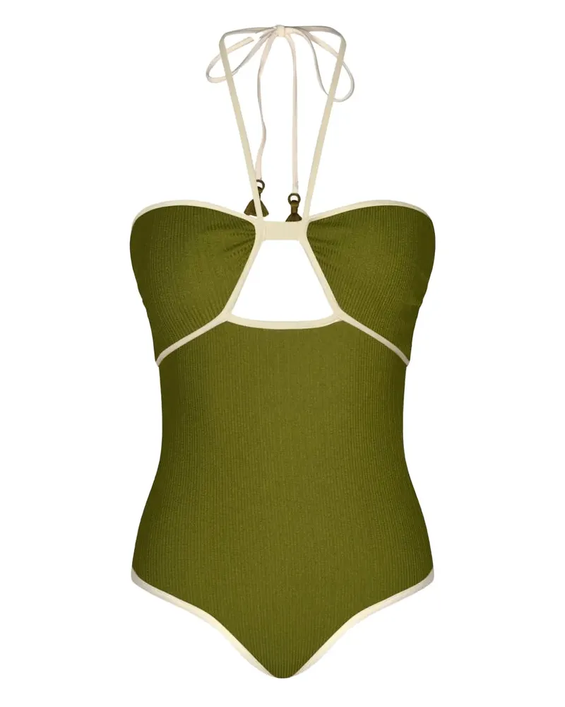 Johanna Ortiz Sea Salt Badeanzug mit Cut-Out - Grün Grün
