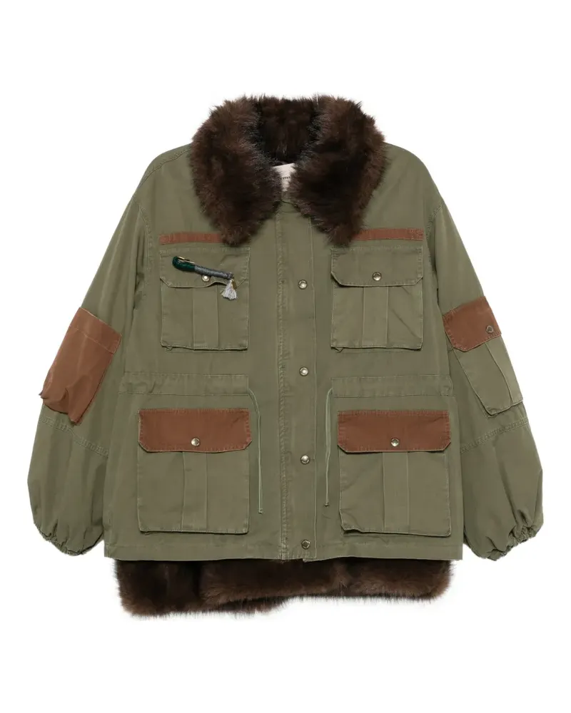 Front Street 8 faux-fur trim drawstring coat - Grün Grün