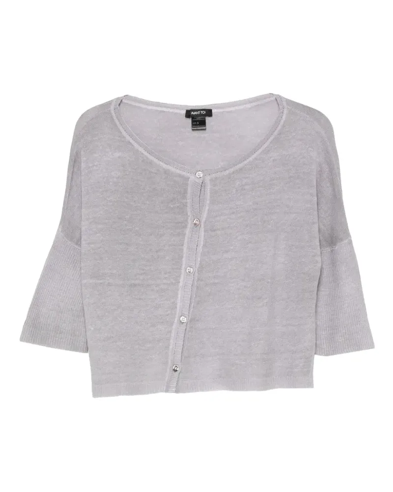 Avant Toi fine-knit button-up cardigan - Grau Grau