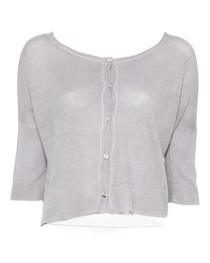 Avant Toi fine-knit button-up cardigan - Grau Grau