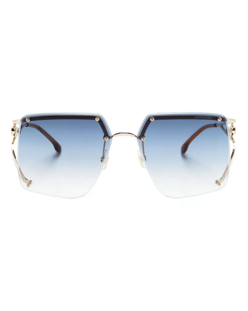 Carrera Sonnenbrille mit eckigem Gestell - Blau Blau