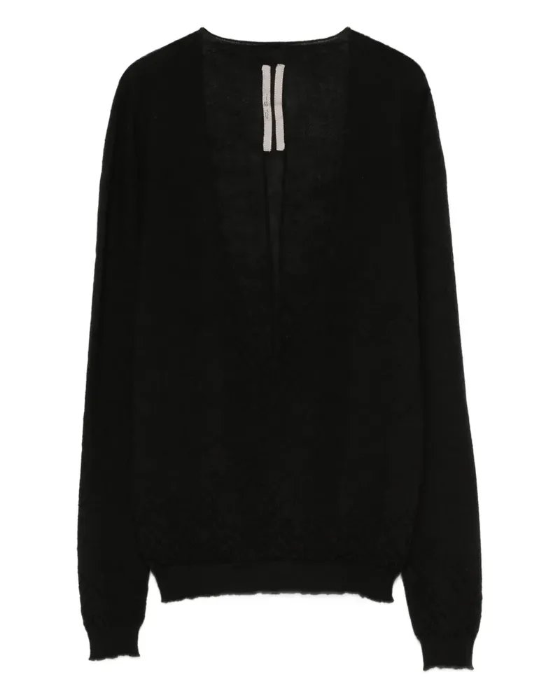 Rick Owens Pullover mit V-Ausschnitt - Schwarz Schwarz