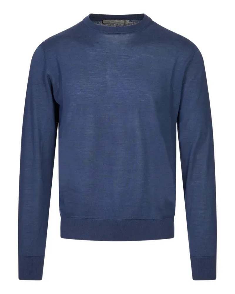 Canali crew-neck long-sleeve sweater - Blau Blau