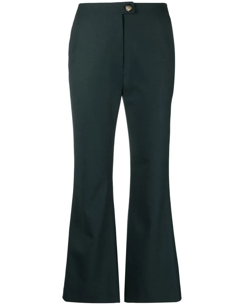 Nanushka Ausgestellte Cropped-Hose - Grün Grün