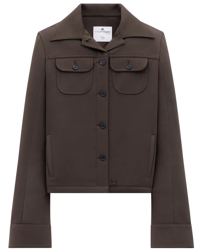 Courrèges Einreihige Jacke - Braun Braun