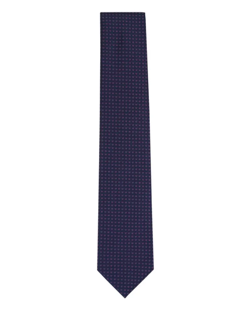 Brioni patterned tie - Blau Blau