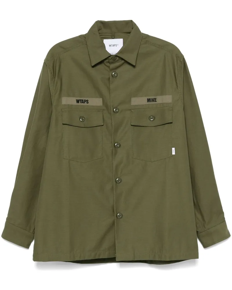 WTAPS Hemd mit Logo-Stickerei - Grün Grün