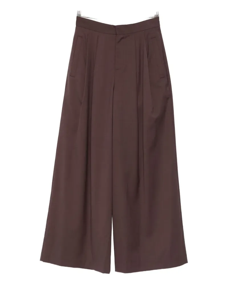 Isabelle Blanche Hose mit Bundfalten - Braun Braun