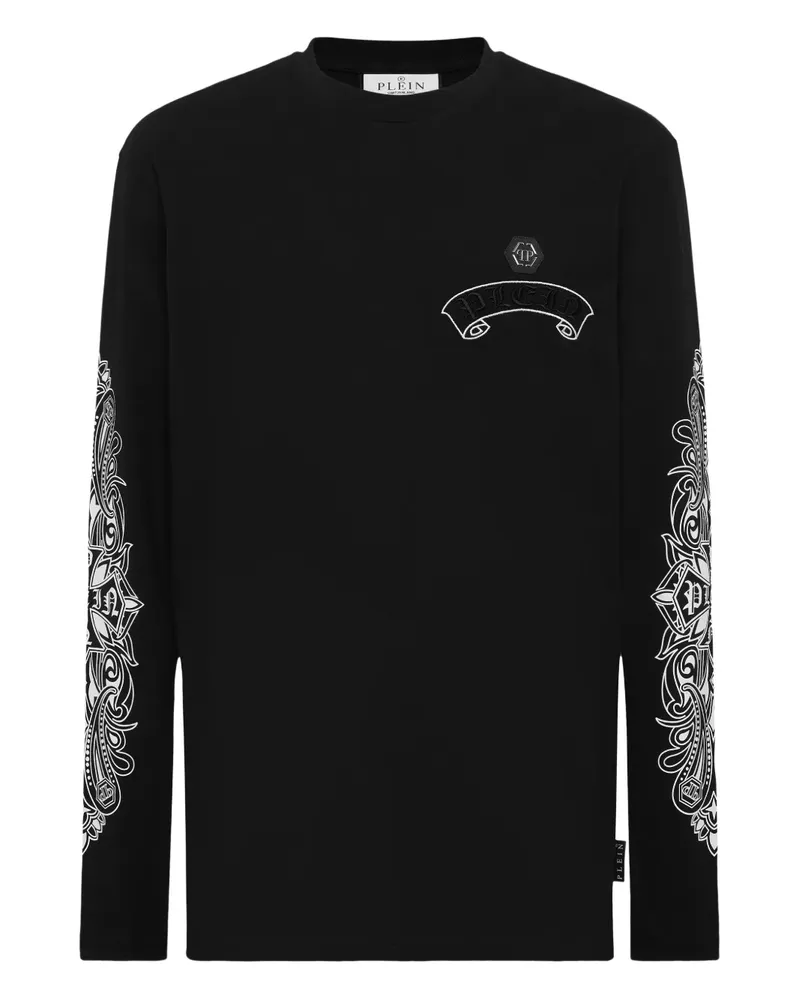 Philipp Plein Chrome Crest T-Shirt - Schwarz Schwarz
