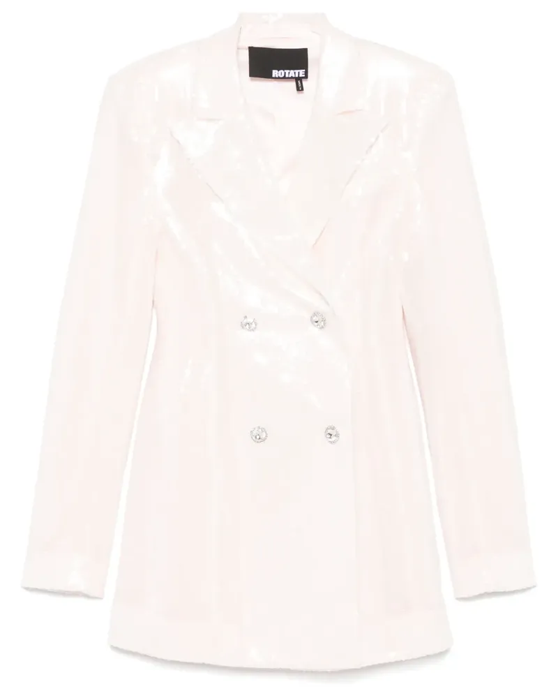ROTATE Birger Christensen Minikleid im Blazer-Style mit Pailletten - Rosa Rosa