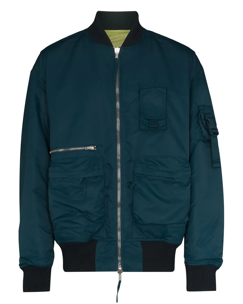 Helmut Lang Wendbare Bomberjacke Blau