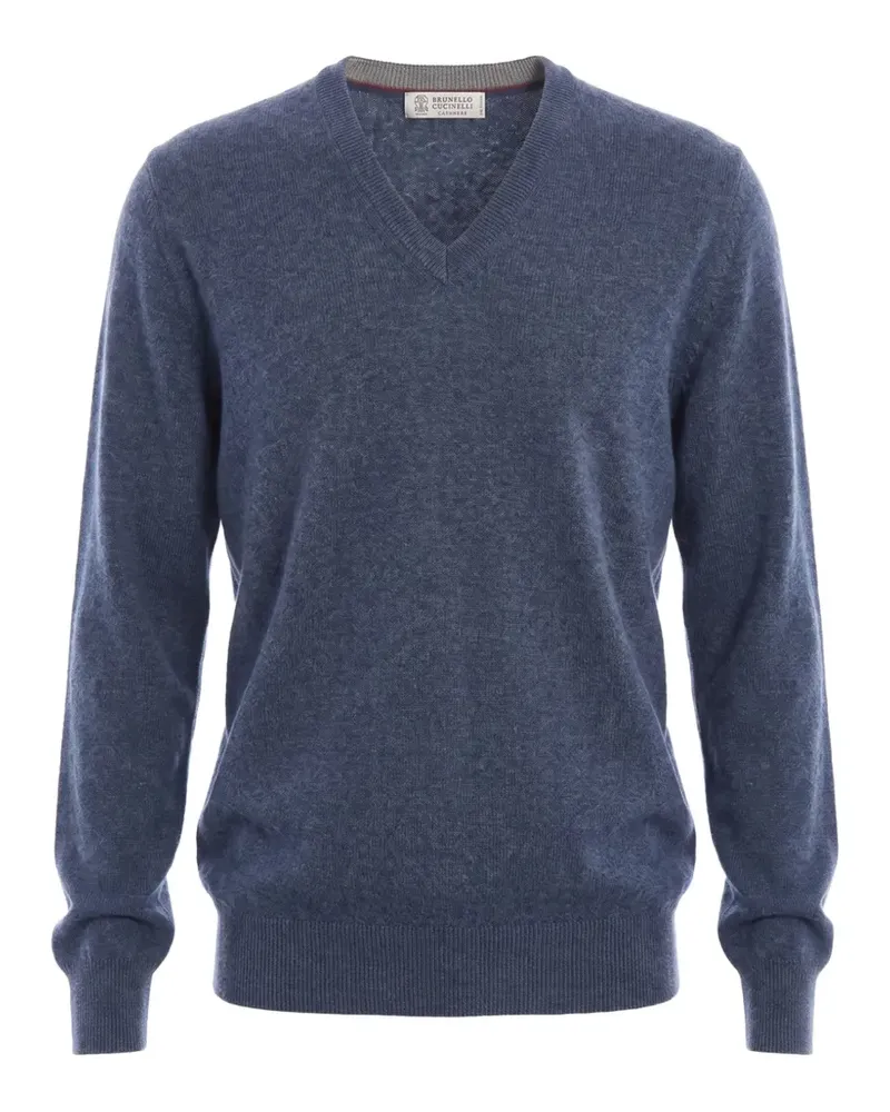 Brunello Cucinelli V-neck cashmere sweater - Blau Blau