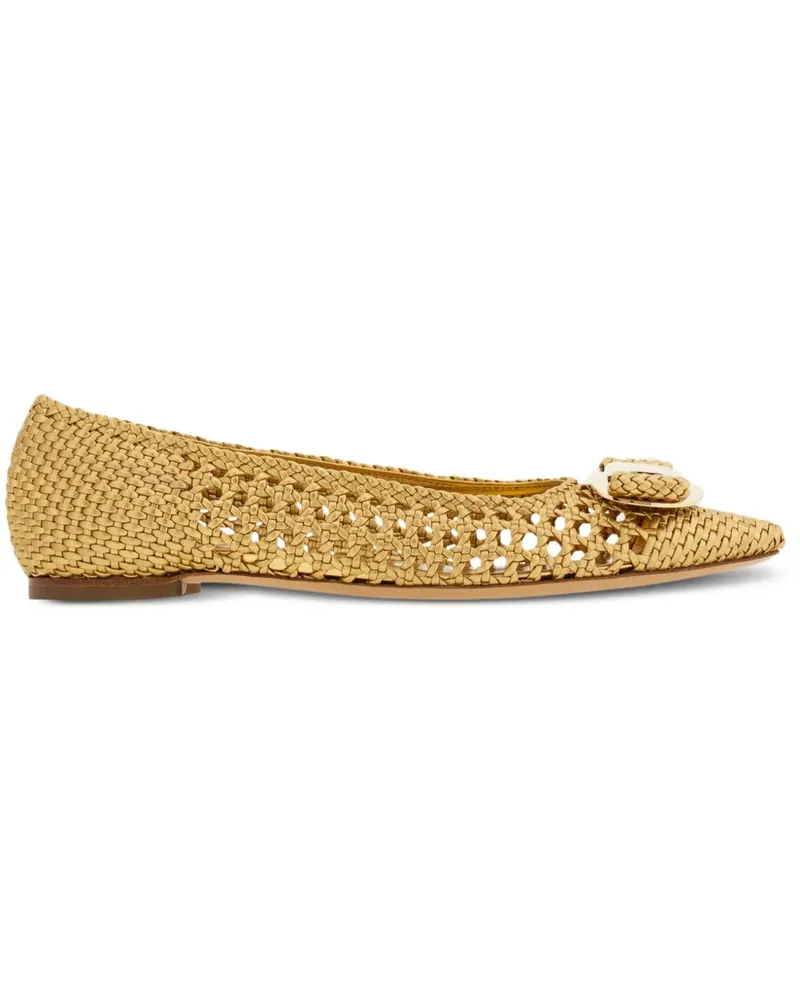 Ferragamo New Vara Ballerinas - Gold Gold