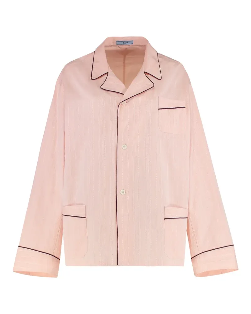 Prada piping-detail pocket-detail shirt - Rosa Rosa