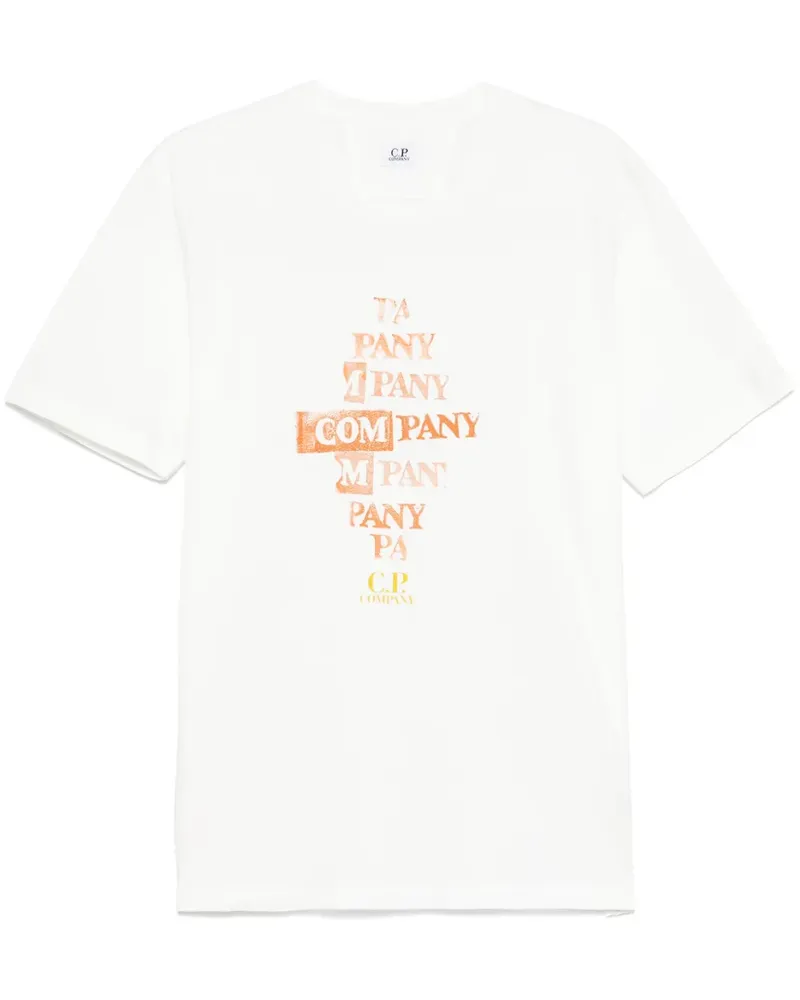 C.P. Company T-Shirt mit Logo-Print - Weiß Weiß