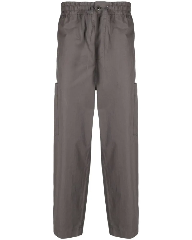 Kenzo Gerade Hose mit Logo-Patch - Grau Grau