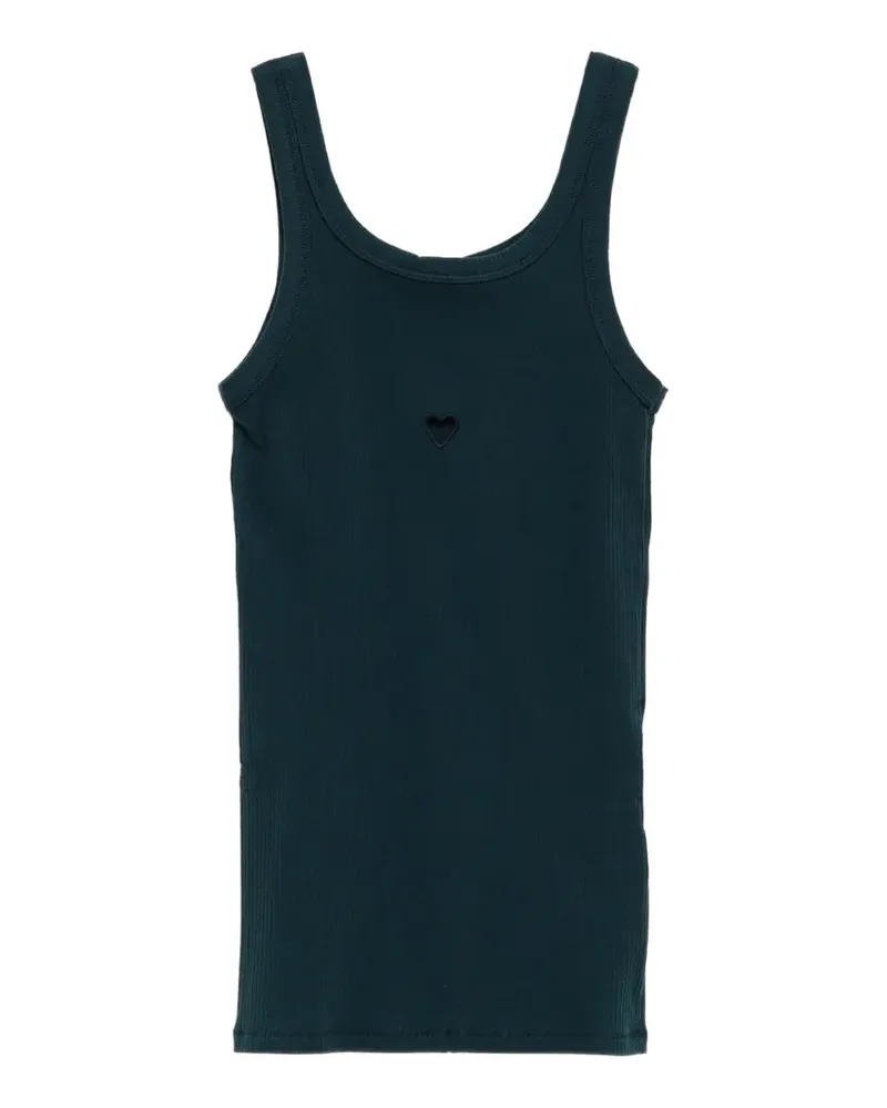 Baserange Heart ribbed-knit tank top - Grün Grün