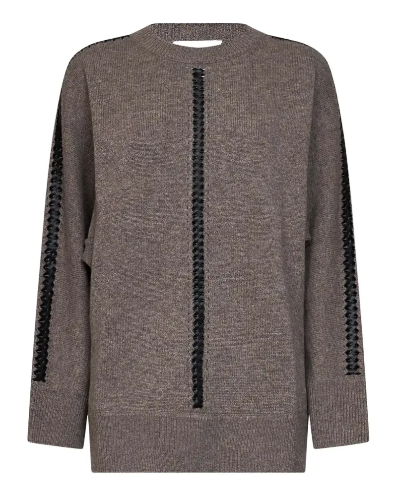 P.A.R.O.S.H. P.A.R.O H. Pullover mit Überwendlingsstich-Nähten - Braun Braun