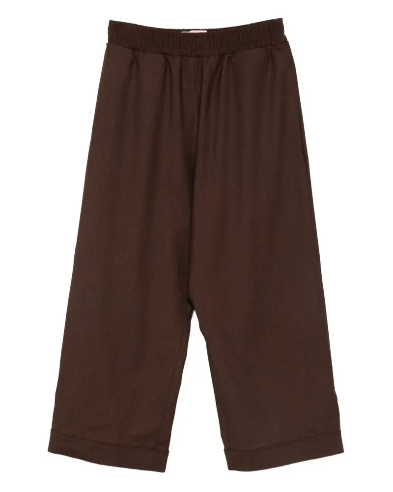 PLAN C Hose mit elastischem Bund - Braun Braun