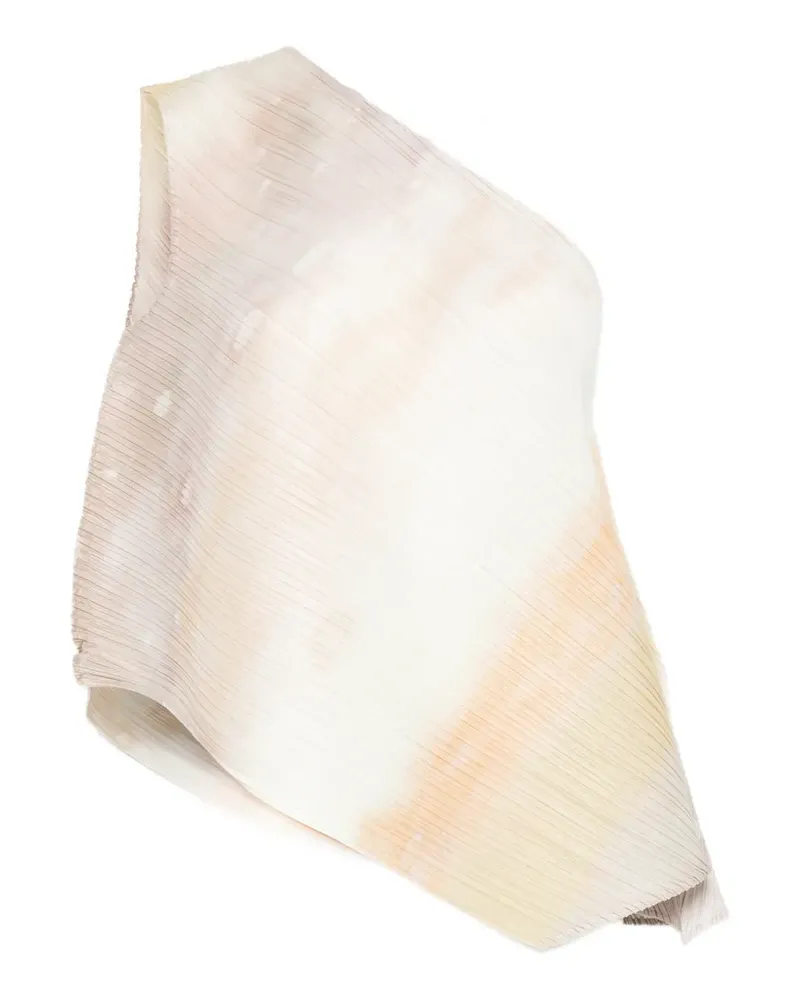 Issey Miyake Asymmetrisches Plissee-Top - Nude Nude